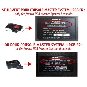 Premium RGB scart cable for French Master System I or II
