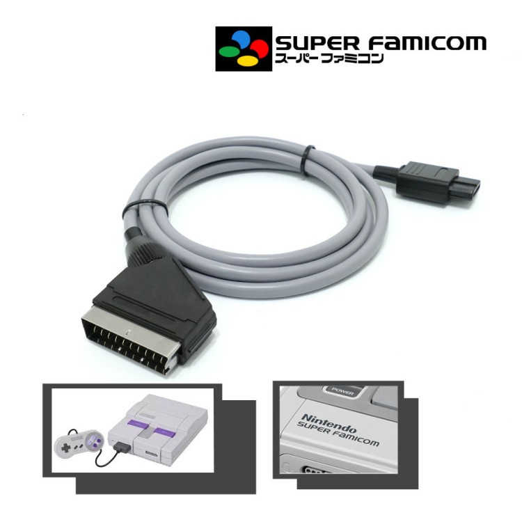 Câble péritel RGB Premium pour Super Famicom / SFC - Nintendo