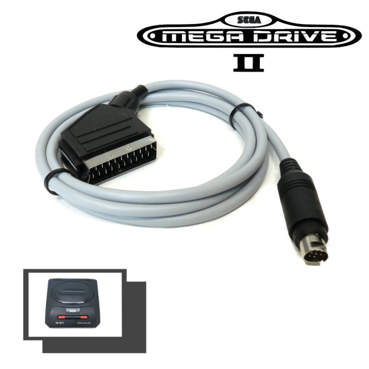 Câble péritel RGB Premium pour Sega Mega Drive II - Megadrive 2